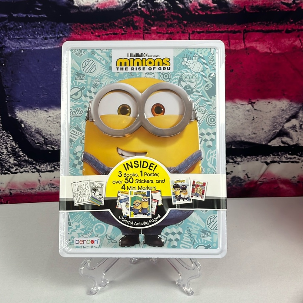 Minions: The Rise of Gru colorful activity tin - NWT